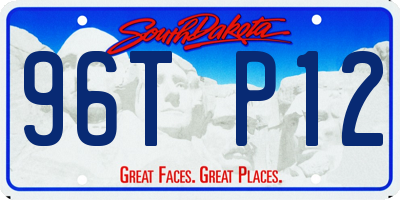 SD license plate 96TP12