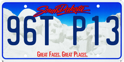 SD license plate 96TP13