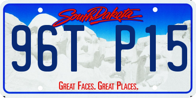 SD license plate 96TP15