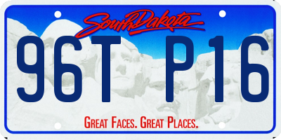 SD license plate 96TP16