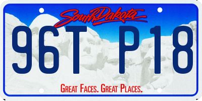 SD license plate 96TP18