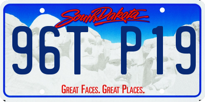 SD license plate 96TP19