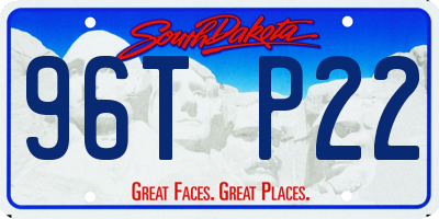 SD license plate 96TP22