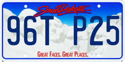 SD license plate 96TP25