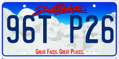 SD license plate 96TP26