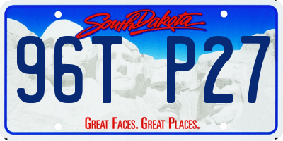 SD license plate 96TP27