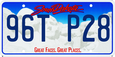 SD license plate 96TP28