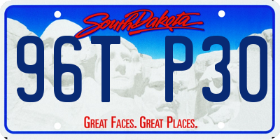 SD license plate 96TP30