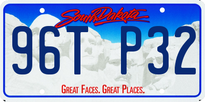 SD license plate 96TP32
