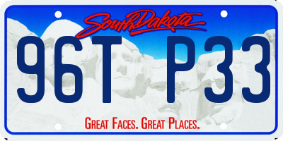SD license plate 96TP33