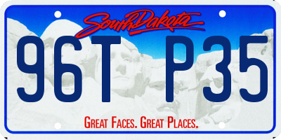 SD license plate 96TP35