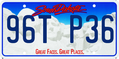 SD license plate 96TP36