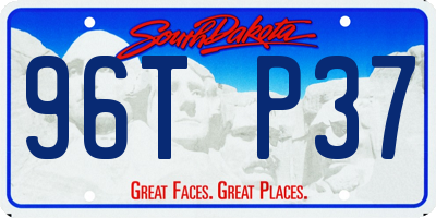 SD license plate 96TP37