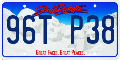 SD license plate 96TP38