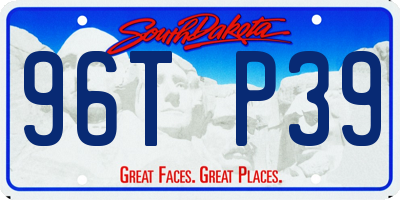 SD license plate 96TP39