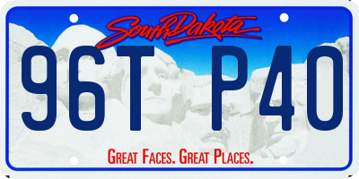 SD license plate 96TP40