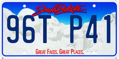 SD license plate 96TP41