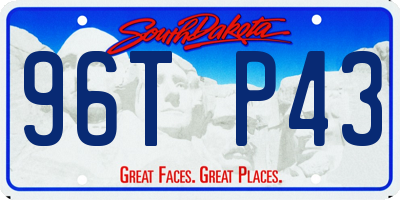 SD license plate 96TP43