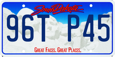 SD license plate 96TP45
