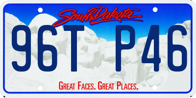 SD license plate 96TP46