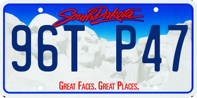 SD license plate 96TP47