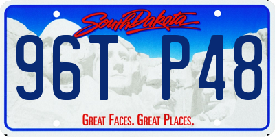 SD license plate 96TP48