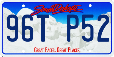 SD license plate 96TP52