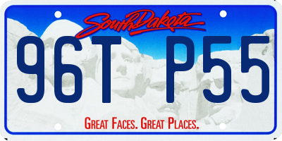 SD license plate 96TP55