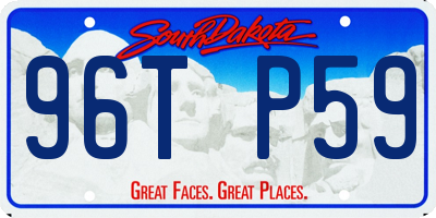 SD license plate 96TP59