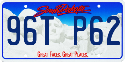 SD license plate 96TP62