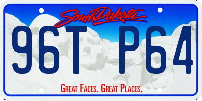 SD license plate 96TP64