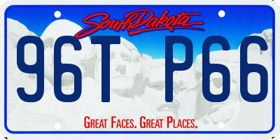 SD license plate 96TP66