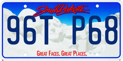 SD license plate 96TP68