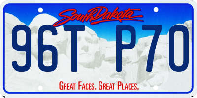 SD license plate 96TP70