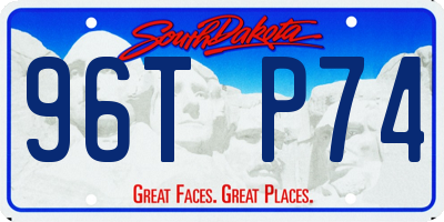 SD license plate 96TP74