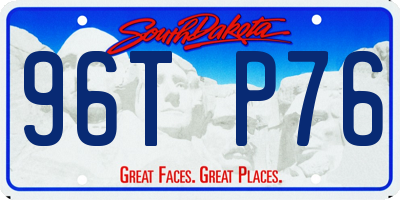 SD license plate 96TP76