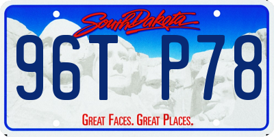 SD license plate 96TP78