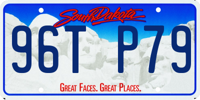 SD license plate 96TP79