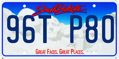 SD license plate 96TP80