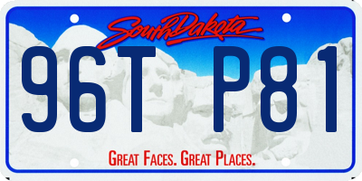 SD license plate 96TP81