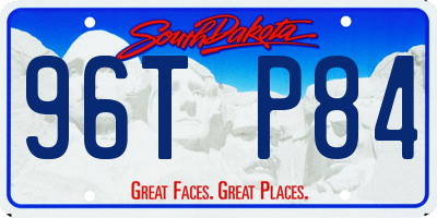 SD license plate 96TP84