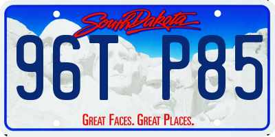 SD license plate 96TP85