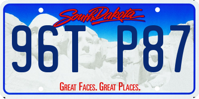 SD license plate 96TP87