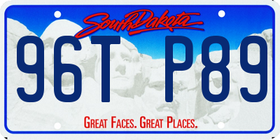 SD license plate 96TP89