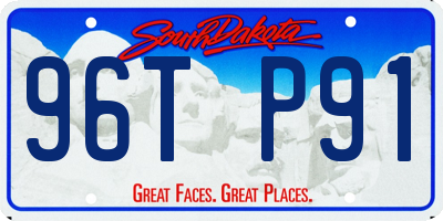 SD license plate 96TP91