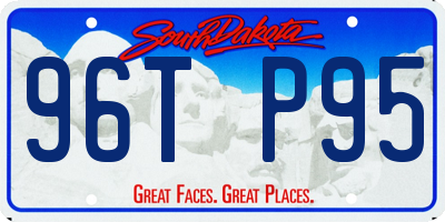 SD license plate 96TP95