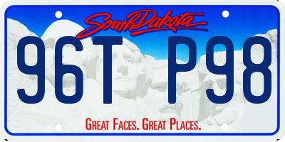 SD license plate 96TP98