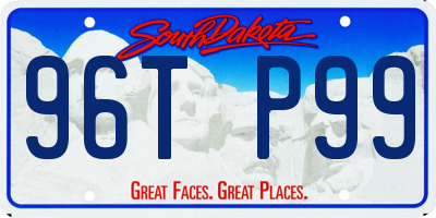 SD license plate 96TP99