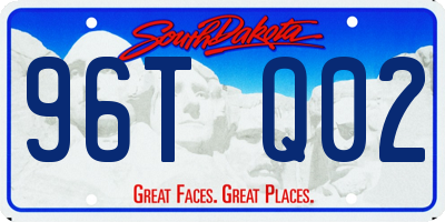 SD license plate 96TQ02