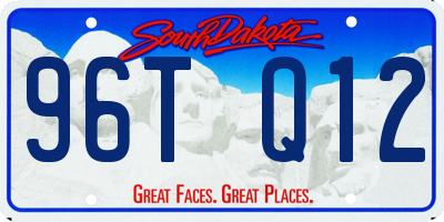 SD license plate 96TQ12